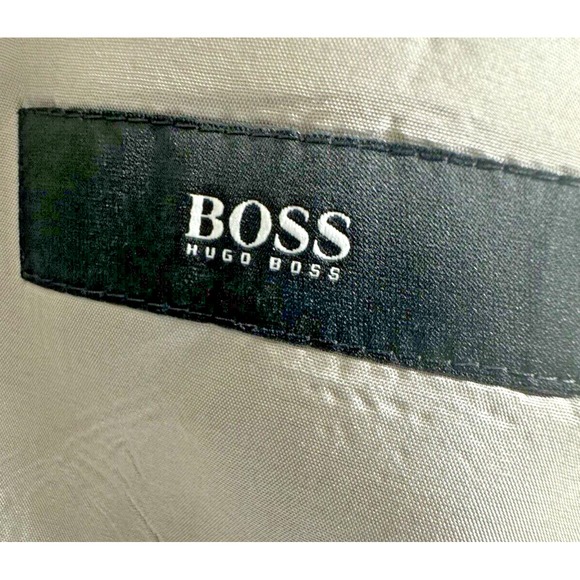 Hugo Boss Mens Super 100 Blazer 44R Wool Silver Gray Coat Pasolin Movie Formal - Picture 14 of 16